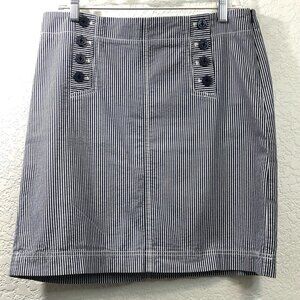 Talbots Blue and White Striped Nautical Skirt